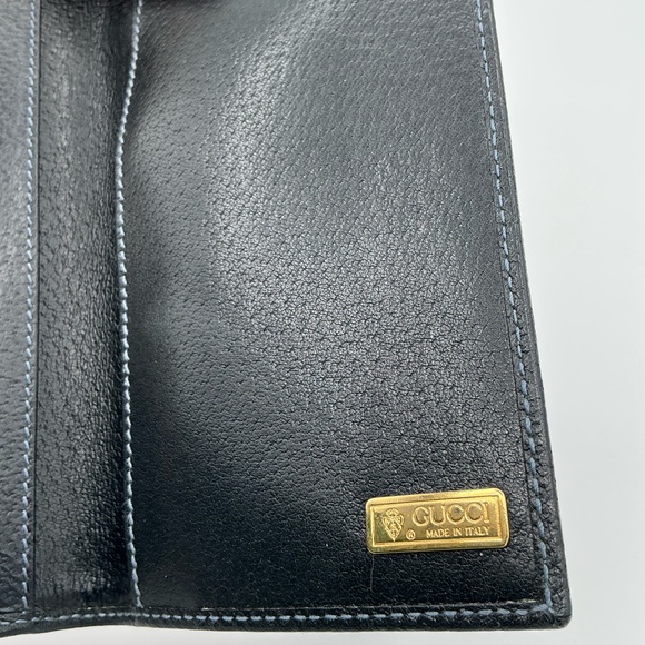 Gucci Navy Checkbook Case - Picture 3 of 6